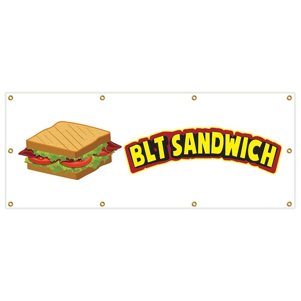Blt Sandwich Banner Heavy Duty 13 Oz Vinyl with Grommets Single Sided